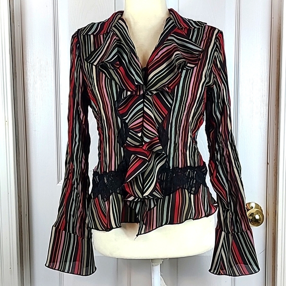 SLB Ruffle Front Blouse - Picture 1 of 13